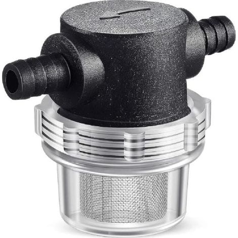 Filtre de pompe à eau pour camping-car à tube vissé, filtre d'entrée/sortie NPSM avec filtres en acier inoxydable 50 mesh, filtre de remplacement (noir) (1/4)