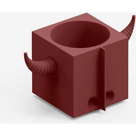 Vaso da esterno design toro in polietilene Orot - Bordeaux