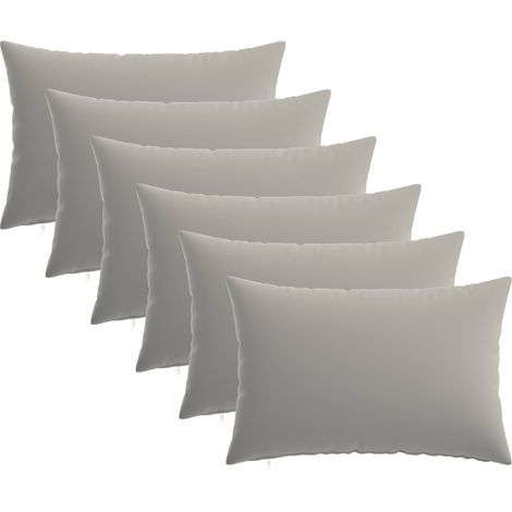 vidaXL Funda de almohada 6 pcs HEERLEN Gris 30 x 50 cm Poliéster (1/2)