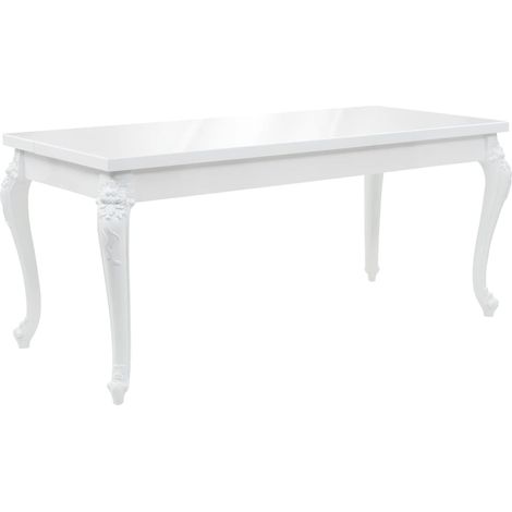 Tavolo da Pranzo 179x89x81 cm Bianco Lucido vidaXL (1/5)