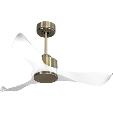 Modulo Low Profile Regular - un ventilateur pour plafond bas , DC 106 cm Chrome pales bois blanc Lumière Dimmable 10 à 20 m² (1/5)