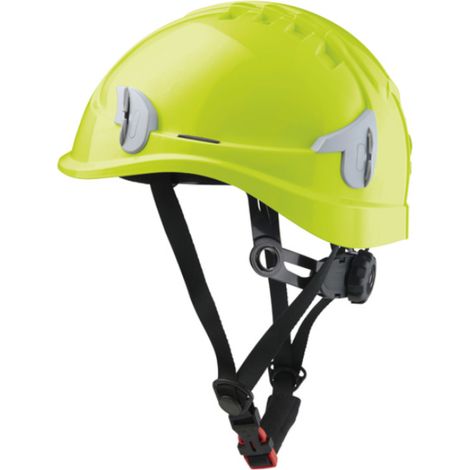 Casque de sécurité ventilé avec jugulaire 4 points pour travaux en hauteur ALPIN SINGER SAFETY Jaune Unique (1/2)
