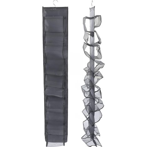 Sac à Vêtements Suspendu, en Nylon épais Multicouche, Facile D'accès, Lavable, Placard en Maille Suspendue pour Chaussettes, Pantalons Et Robes (1/5)