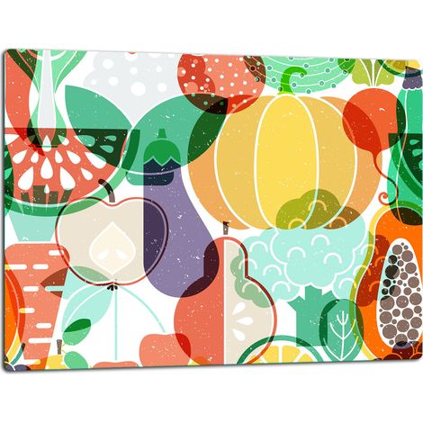 Planche à découper en verre 52x40 fruits (1/5)