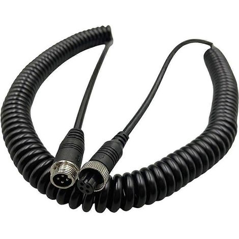 Cable de extensión de aviación de 10 m con conector de aviación para cámara de marcha atrás de camión, 4 pines macho y hembra, doble blindaje. (1/5)