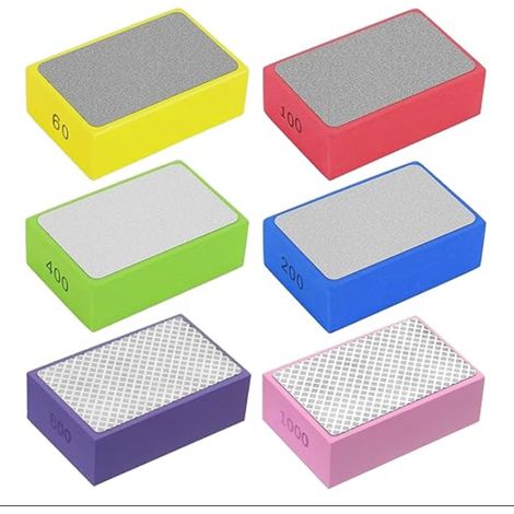 Éponges de Ponçage,Blocs En BéTon, tampons de polissage diamant de 601002004006001000Grain éponge a poncer pour Carrelage Porcelaine Pierre CéRamique et du verre (1/5)