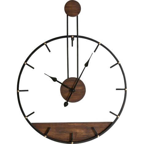 Orologio da parete con cornice in metallo nero Taugon (1/5)