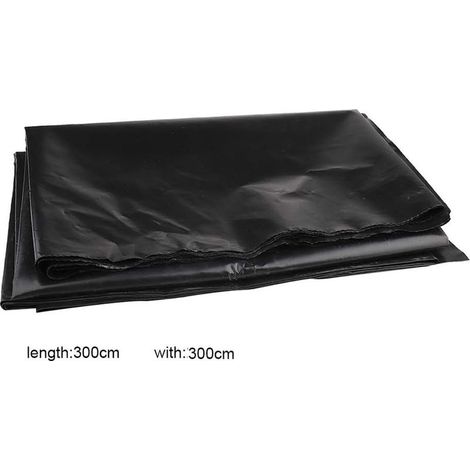 Liner pour bassin en caoutchouc PEHD 3 x 3 m  Résistant aux chocs  Surface lisse pour nettoyage facile  Pour petits étangs et fontaines - NOIR 3 X (1/5)