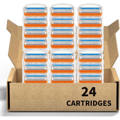 Ersatzklingen für Gillette Fusion ProGlide Elektrorasierer, 24er-Packung
