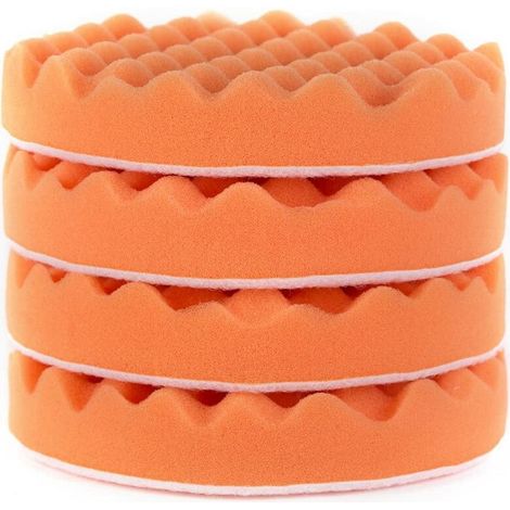 6 tampons de polissage pour gaufres épais, orange (1/4)