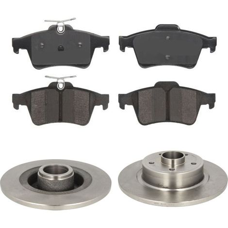 KIT FRENI POSTERIORI compatibile con RENAULT LAGUNA II GRANDTOUR (KG0/1) - DISCHI + PASTIGLIE OEM: P 59 044 / 17155 , 17155C , 17029 /SOSTITUZIONE DIRETTA/BASSA POLVERE/SILENZIOSO (1/5)