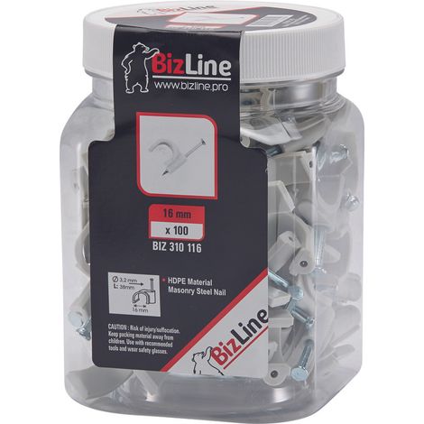 Bizline-310108 Attache-pontet D câble 8 mm grise (x 100)