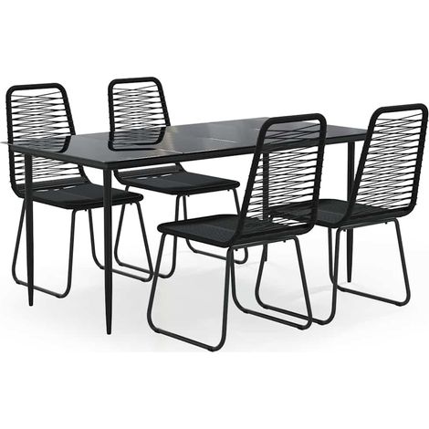 Maison Exclusive - Set da Pranzo da Giardino 5 pz Nero (1/5)