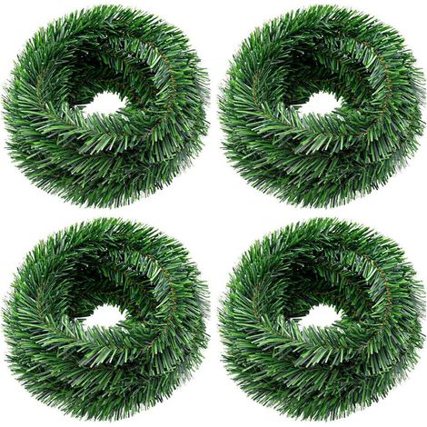 Künstliche Tannengirlande 4er Set 22m Grün für Weihnachten & Deko