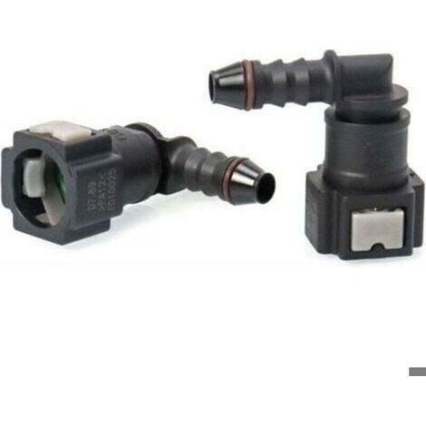Connecteurs tuyau carburant voiture 2pcs Raccord durite essence 90° Plastique ID6 7.89mm Étanche Réparation v (1/4)