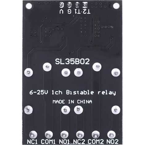 Module de relais bistable autobloquant à 2 canaux SL35B02 12 V avec microcontrôleur et bouton-poussoir, interrupteur de commande de niveau bas (1/5)