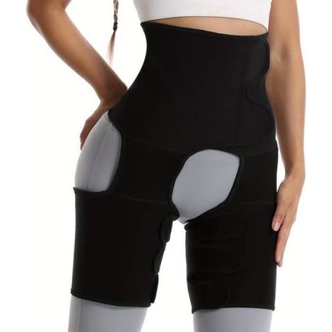 Ceinture de fitness - - Modèle femme - Noir - Respirante - Amincissante (1/4)