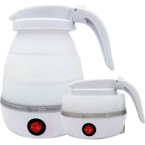 0,6 L 1 Stück Faltbare Silikonwasserflasche mit Edelstahlboden für Camping oder Reisen (1/5)