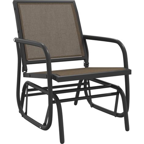 Garten-Schaukelstuhl Braun 61x76x87 cm Textilene & Stahl vidaXL