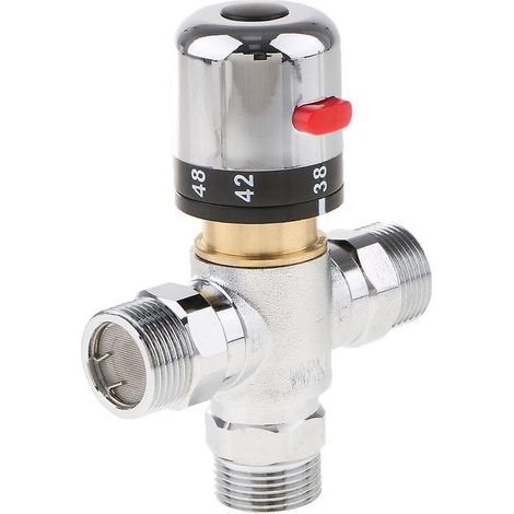 Robinet mélangeur thermostatique 3 voies en laiton pour chauffe-eau solaire DN20 (1/5)