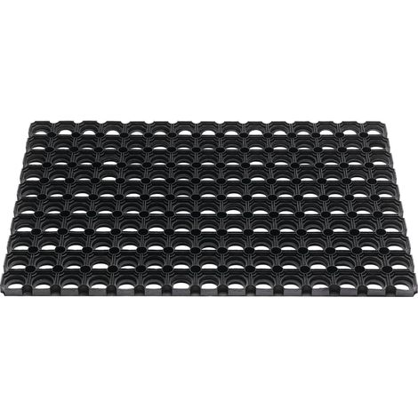 Fußmatte offene Ringe schwarz Gum.L400xB600xS22mm