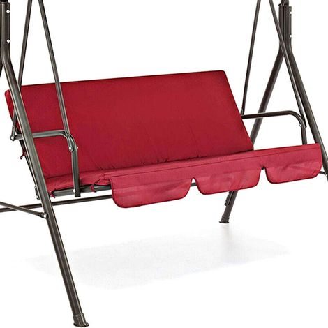 Canopy Pour Balancelle - Imperméable En Polyester Argenté - Pour Balancelle De Jardin 2 À 3 Places - 130 x 140 x 8 cm - Rouge - 1 Pièce (1/5)
