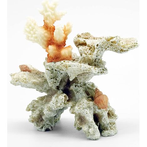 1 récif corallien en résine, décor réaliste pour aquarium d'eau douce ou salée, dimensions 13 x 6,5 cm, ornement aquariophile (1/5)
