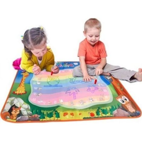 Tapis Dessin Enfant - 100 x 70 cm - Tampon À Eau Réutilisable - Pour Activités Créatives Intérieures - 1 Pièce (1/4)