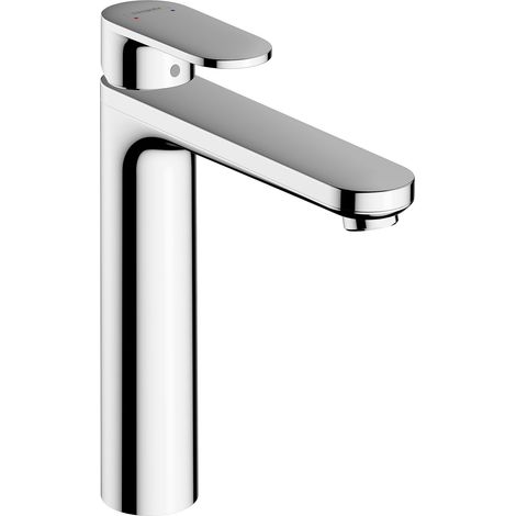 Mitigeur de lavabo avec tirette et vidage, conduction d'eau chaude isolée, Robinet de salle de bain avec hauteur sous bec 190 mm, économie d'eau, Chromé, 71572000 (1/5)