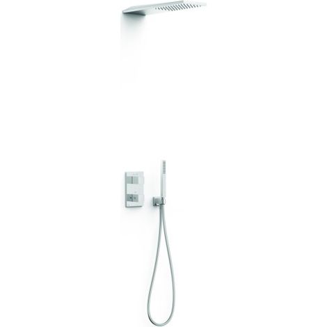 Kit robinet thermostatique encastré 2 voies pour douche Therm-box Chrome - TRES 20235055