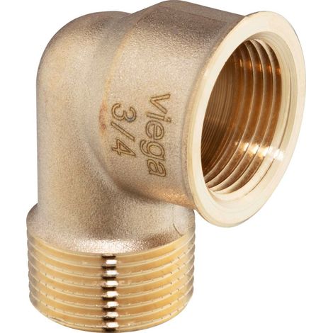 Viega Codo 90 grados, R 21/2, Rp 21/2 Bronce rojo o bronce de silicio Modelo 3092, 321710