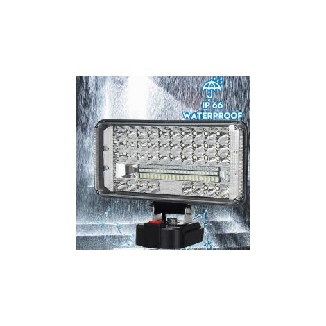 Ortviai – LED-Arbeitsscheinwerfer 7 Zoll, 59 LED – Stromversorgung über Makita-18-V-Akku (nicht enthalten) – Lichtfarbe 5500–6000 K, klappbares ABS-Gehäuse (1/5)
