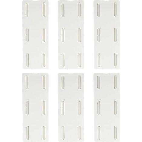 6 Pièces Support Murale Multiprise Auto-Adhésif - Fixation sans Perçage pour Câbles (Cuisine, Bureau, Salon) - Adhésif Fort et Réutilisable - Organisateur de Prises Électriques (1/5)