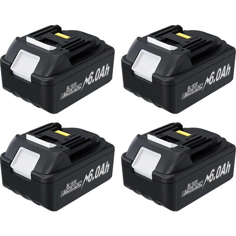 Batería recargable de 6000 mAh de capacidad, 4 baterías de 6,0 Ah. (1/2)