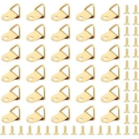 FENOPLASTICA50 Pièces Crochet pour Cadre,Attache Tableau,Photo Anneaux Triangulaires Cadre,Support (1/5)