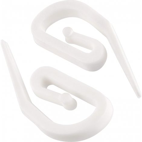Crochets pour Rideaux Blanc en Plastique - Paquet de 100 (28 x12mm) Tentures/Fenêtres/Rideaux, (1/5)