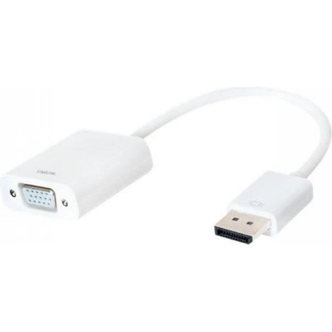Adaptateur VGA DisplayPort - 15 cm - Mâle Vers Femelle - Blanc
