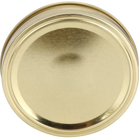 Lot de 12 couvercles ronds étanches en acier inoxydable pour bocaux en verre (XH00179 Or) (1/5)