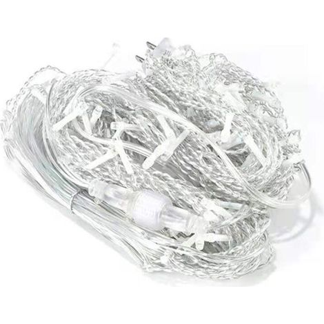 Lumineux Extérieur 5M 216 LED, Rideau Lumineux Intérieur, Rideau Lumineux Étanche, Chaîne Lumineuse de Jardin pour Salle de Décoration Intérieure et Extérieure pour Noël, Mariage, Fête (Blanc)