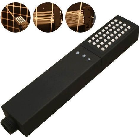 Pommeau de Douche avec Tuyau - 3 Modes, Haute Pression, Economie d'Eau, Noir (1/5)