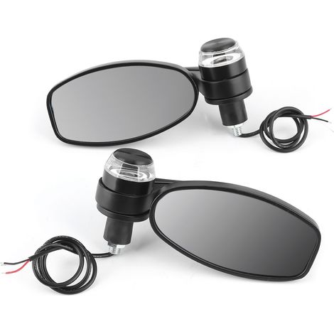 2 x 7/8" Lenkerendenspiegel mit Blinkern, universelle Motorradteile