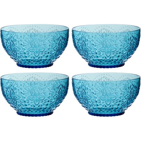 Lot de 4 Bols Réutilisables "Barbra" 94,6cl Bleu Azur (1/3)