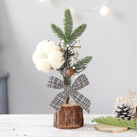 Décorations de Noël de 25 cm : mini sapin de Noël, décorations de table et de fenêtre, décorations de Noël en pot. (1/3)