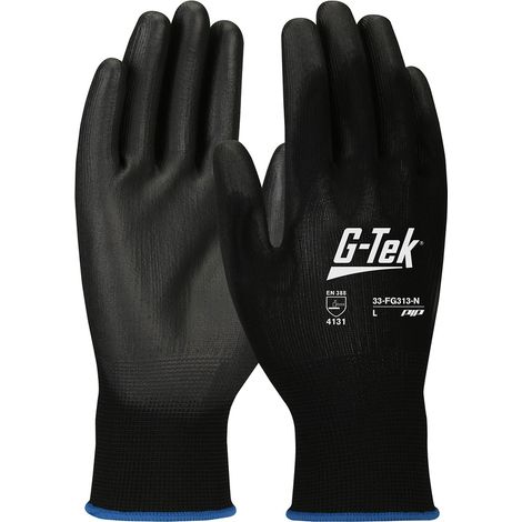 Gants doublure polyester polyuréthane noir G-TEK - 33-FG313/N T9