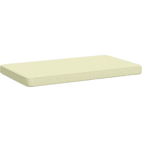 vidaXL Cuscino per Panchina a 1 Pezzo VUGHT 100% Poliestere Crema (1/5)