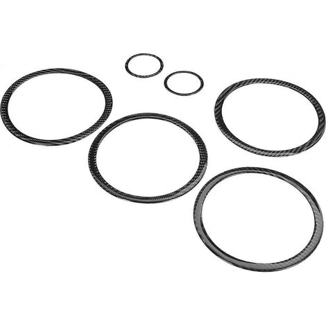 6-teiliges Auto-Türlautsprecher-Abdeckungsset mit Hupenblende in Carbonfaser-Optik, passend für RAV4 2006–2012 (1/5)