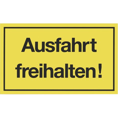 Conmetall Hinweisschild Ausfahrt freihalten 25 x 15 cm