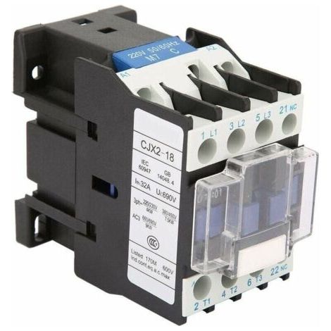 ALLIANDISContacteur AC Contacteur Électrique Industriel Contacteur à Trois Pôles à Haute Sensibilité CJX2-1801 (1/4)