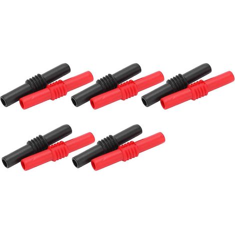 10 adaptateurs d'extension PVC U22 à fiches bananes de 4 mm pour tests électriques, 42 mm (1/2)