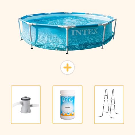 Intex Piscine Tubulaire Ronde - 305x76 cm - 4-pièces SCB84 (1/5)